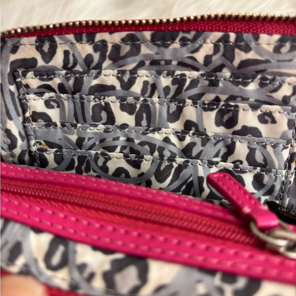 Coach Poppy Red Embossed Graffiti Limited Edition Patent Leather Wristlet - Picture 5 of 6